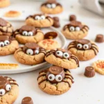 Halloween Peanut Butter Spider Cookies