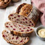 No Knead Cranberry Walnut Bread
