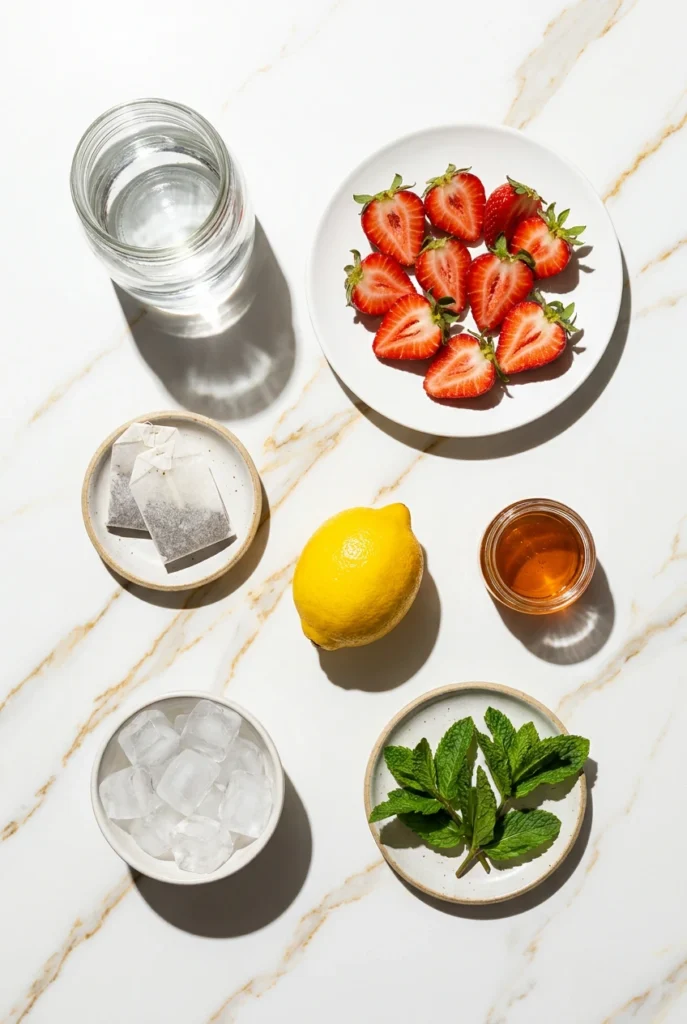 Iced Strawberry Green Tea