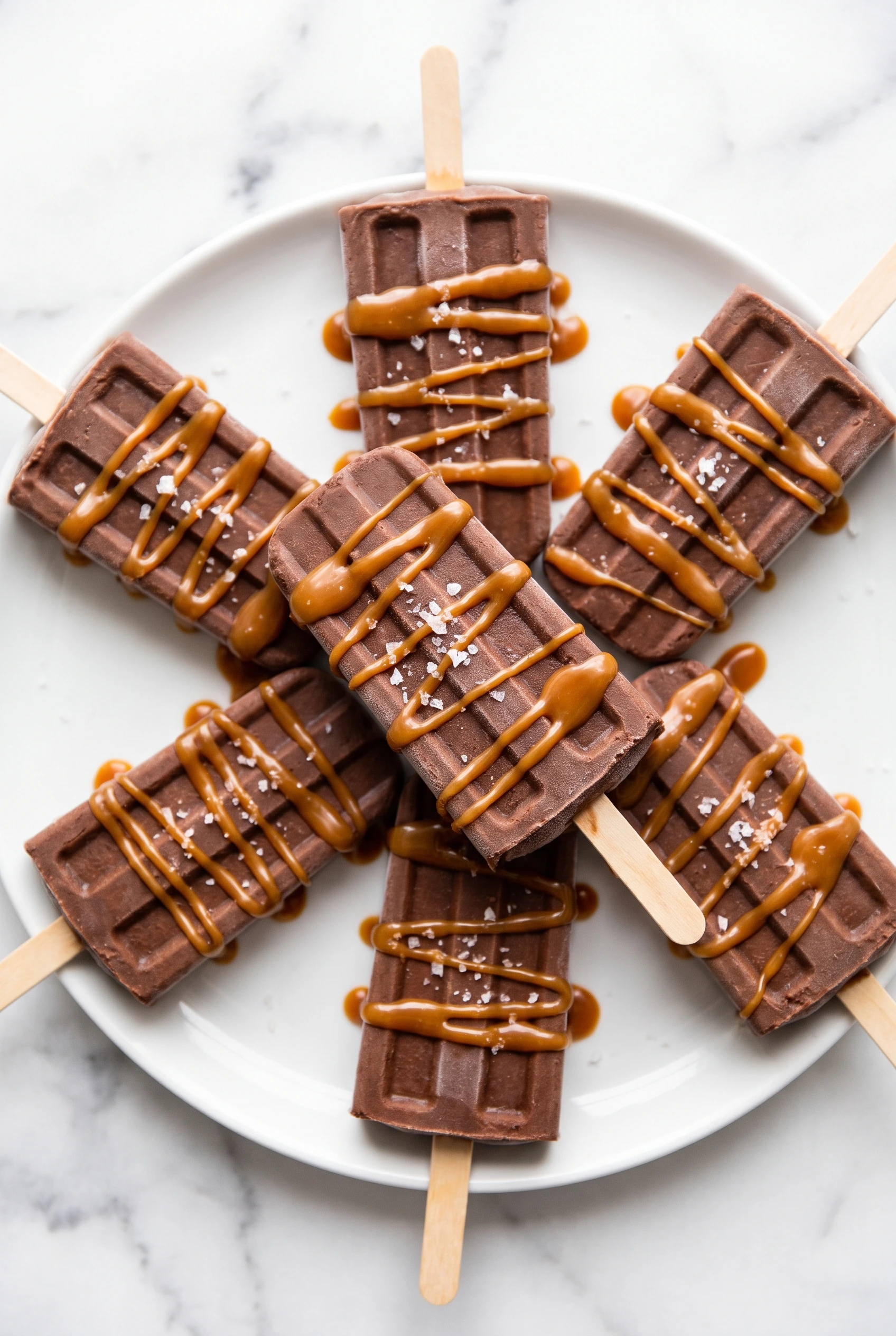 salted caramel mocha popsicles