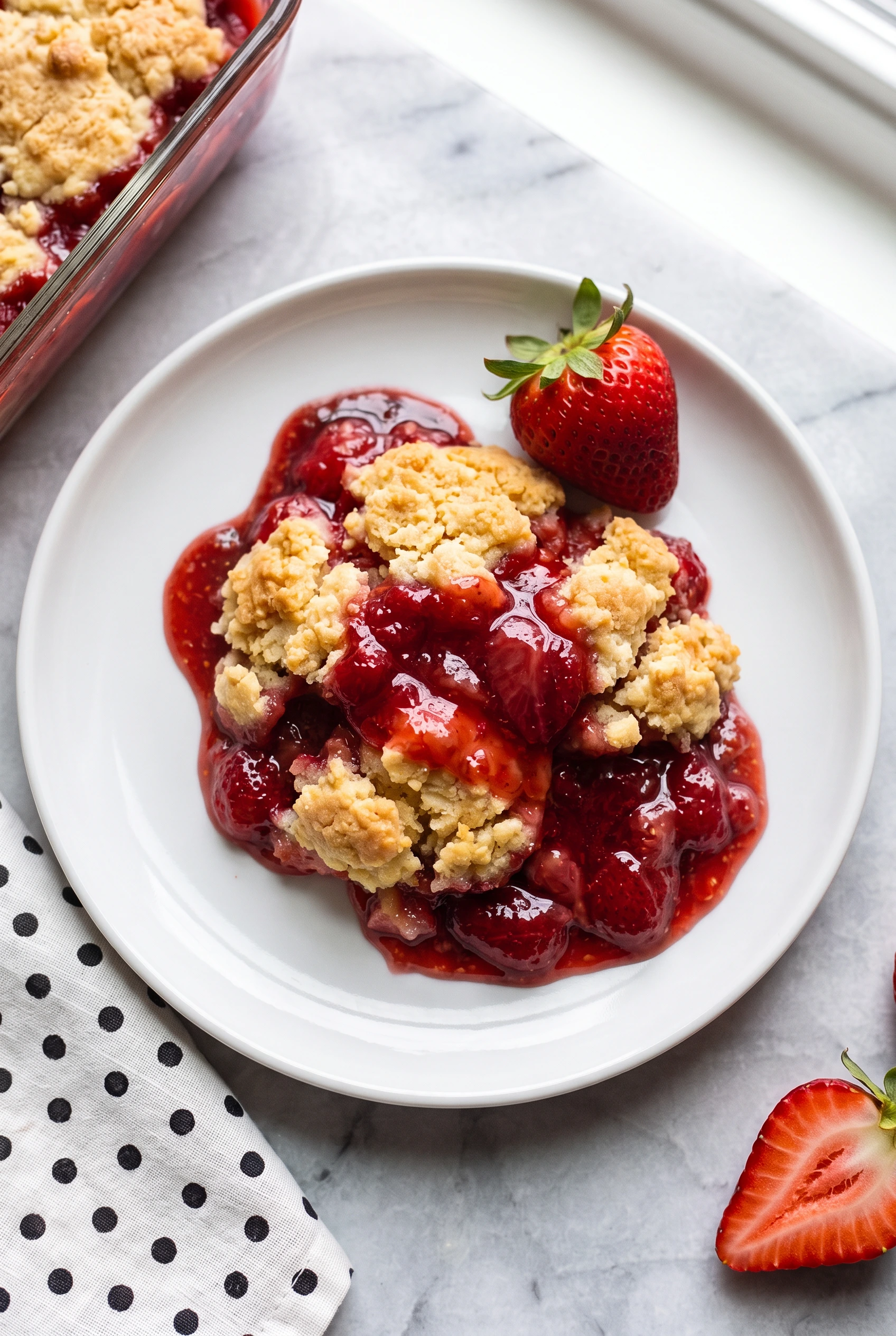 Strawberry Cheesecake Dump Cake