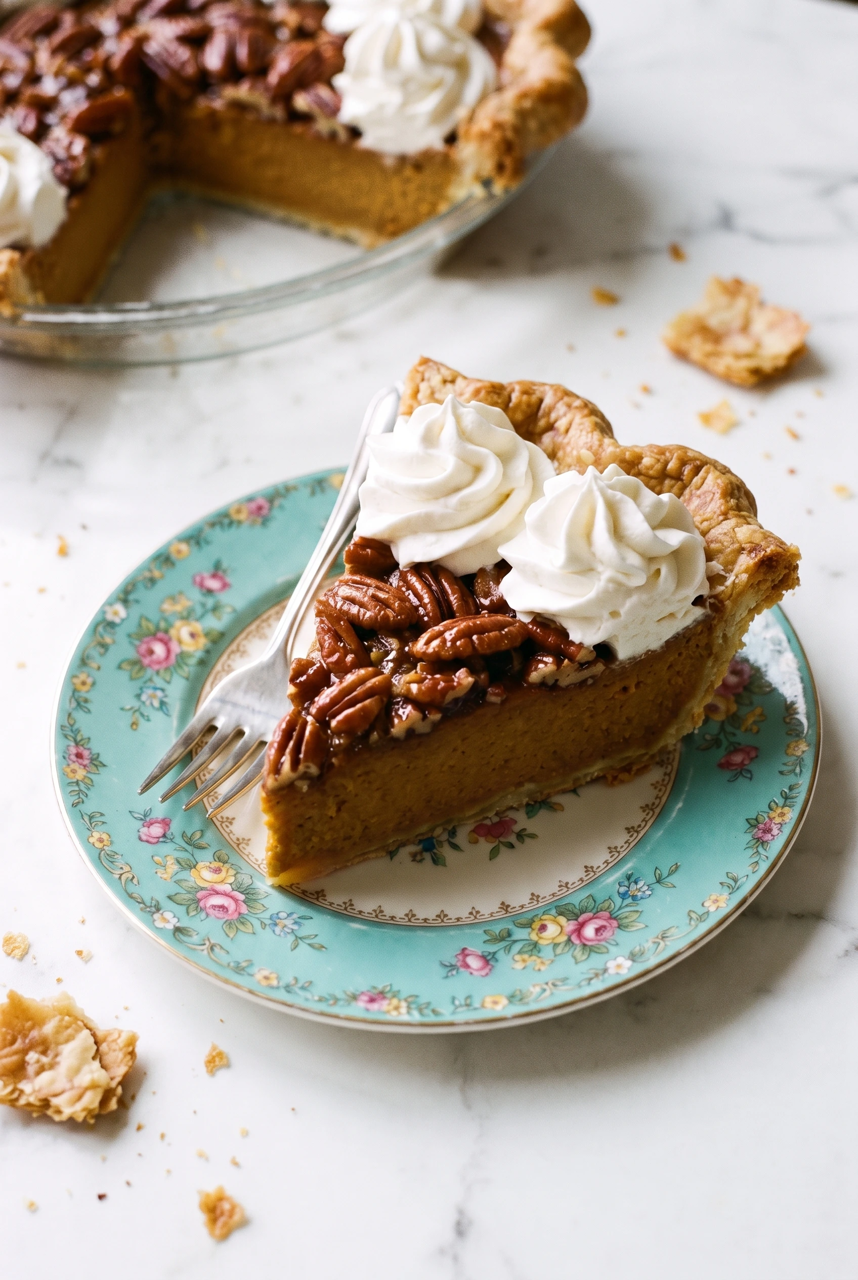 Pecan Praline Pumpkin Pie