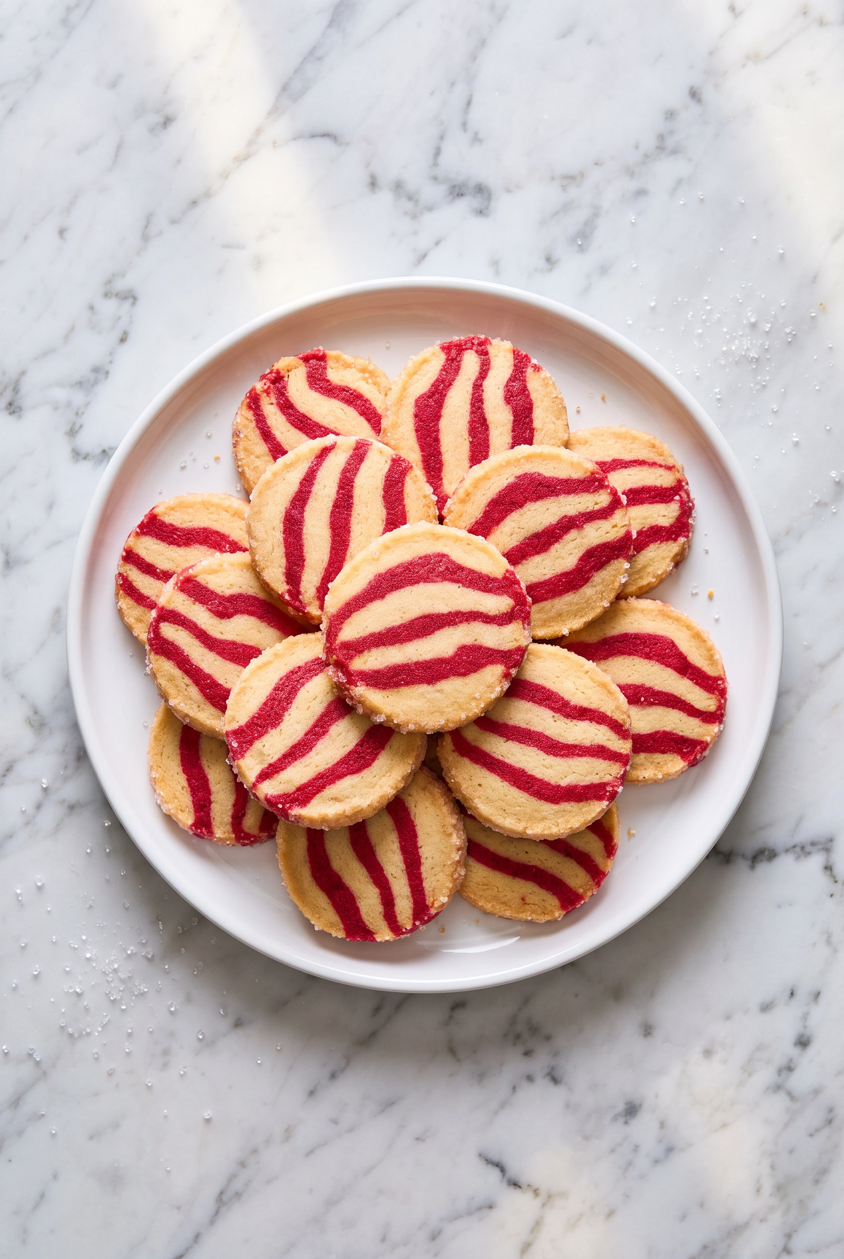 Peppermint Shortbread Cookies