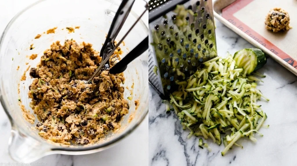 zucchini oatmeal chocolate chip cookie dough
