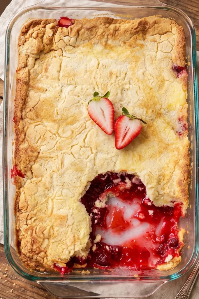Strawberry Cheesecake Dump Cake