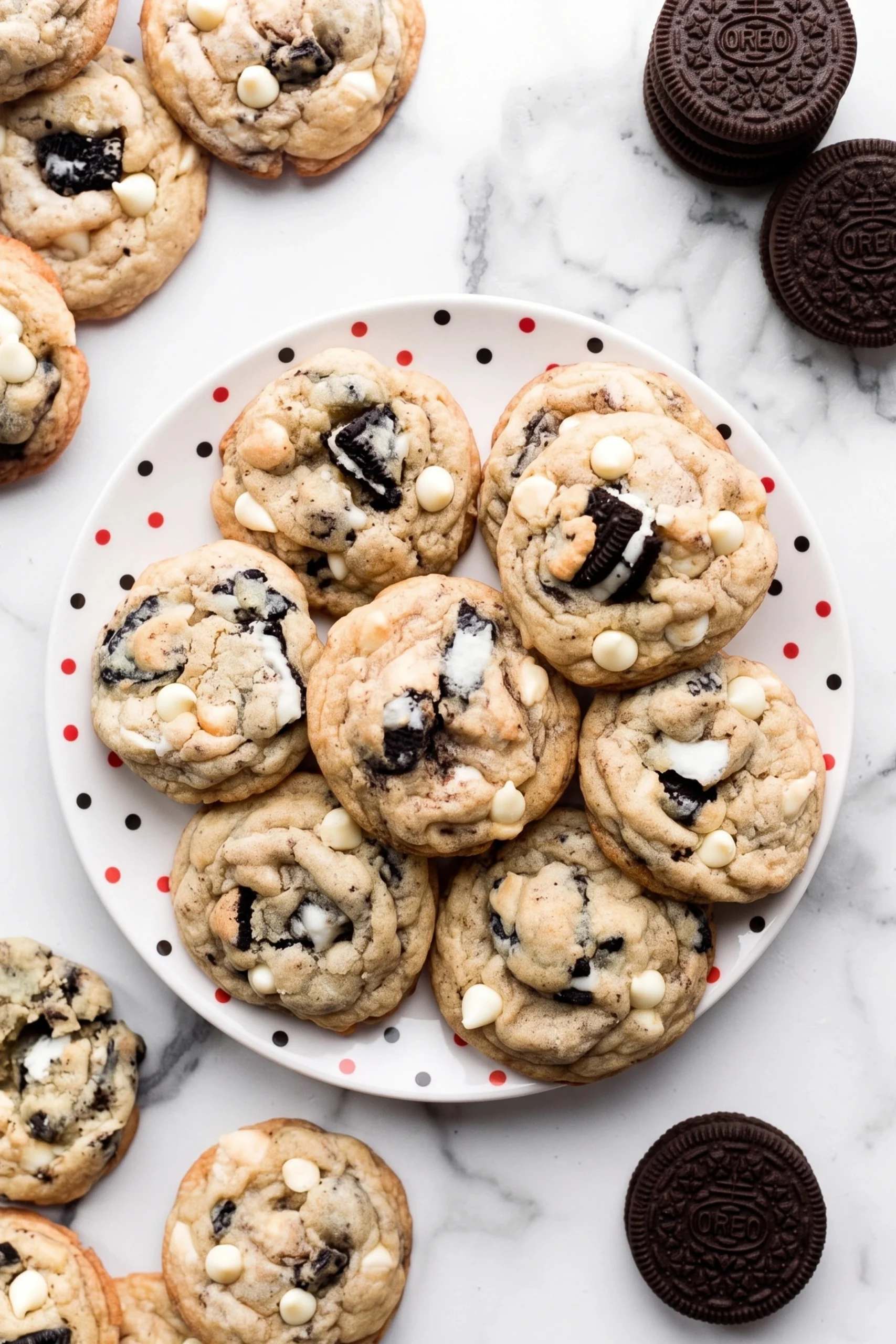 Cookies and Cream Cookies: Soft & Stuffed with Oreos
