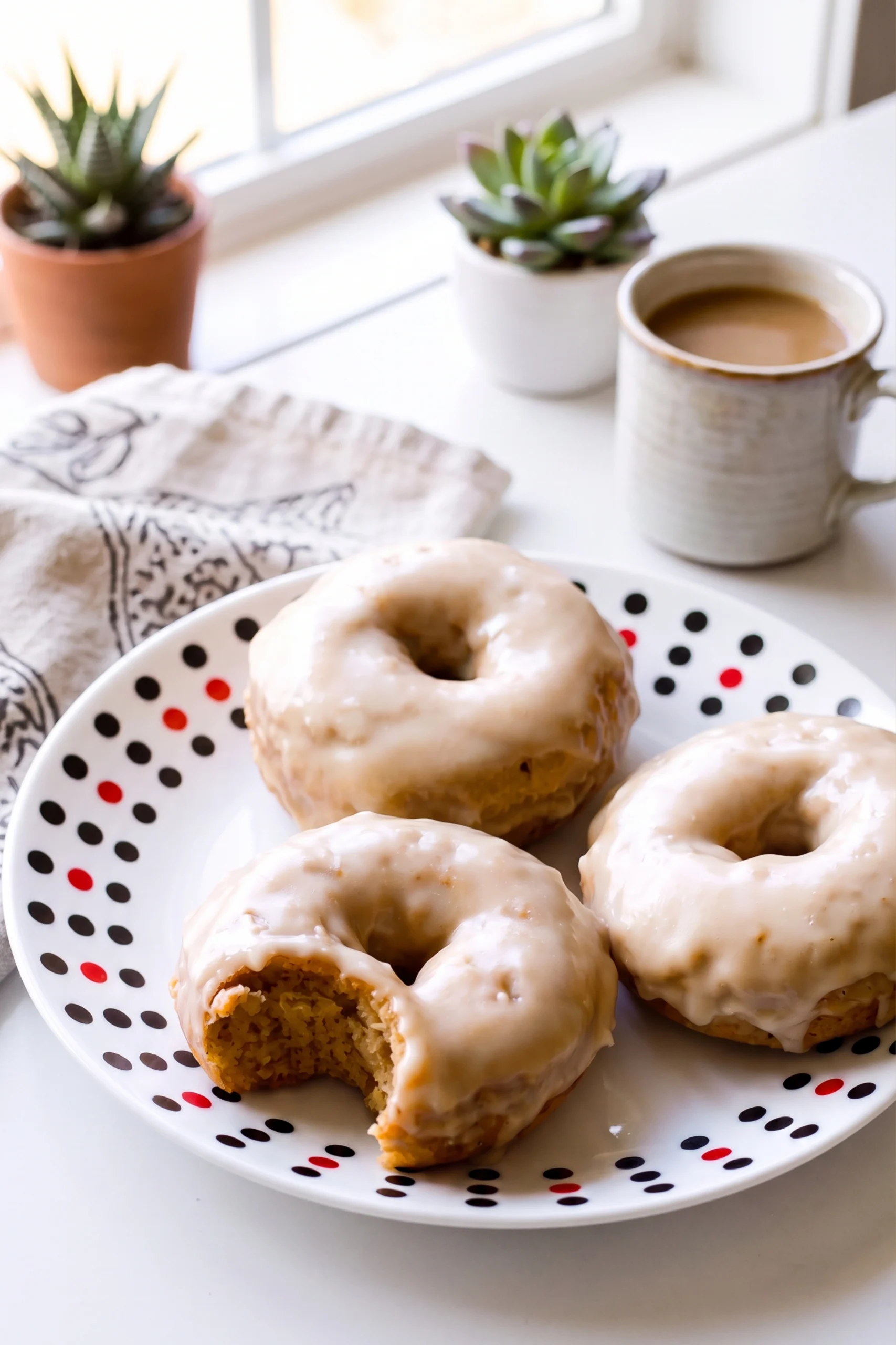 Baked Maple Glazed Donuts