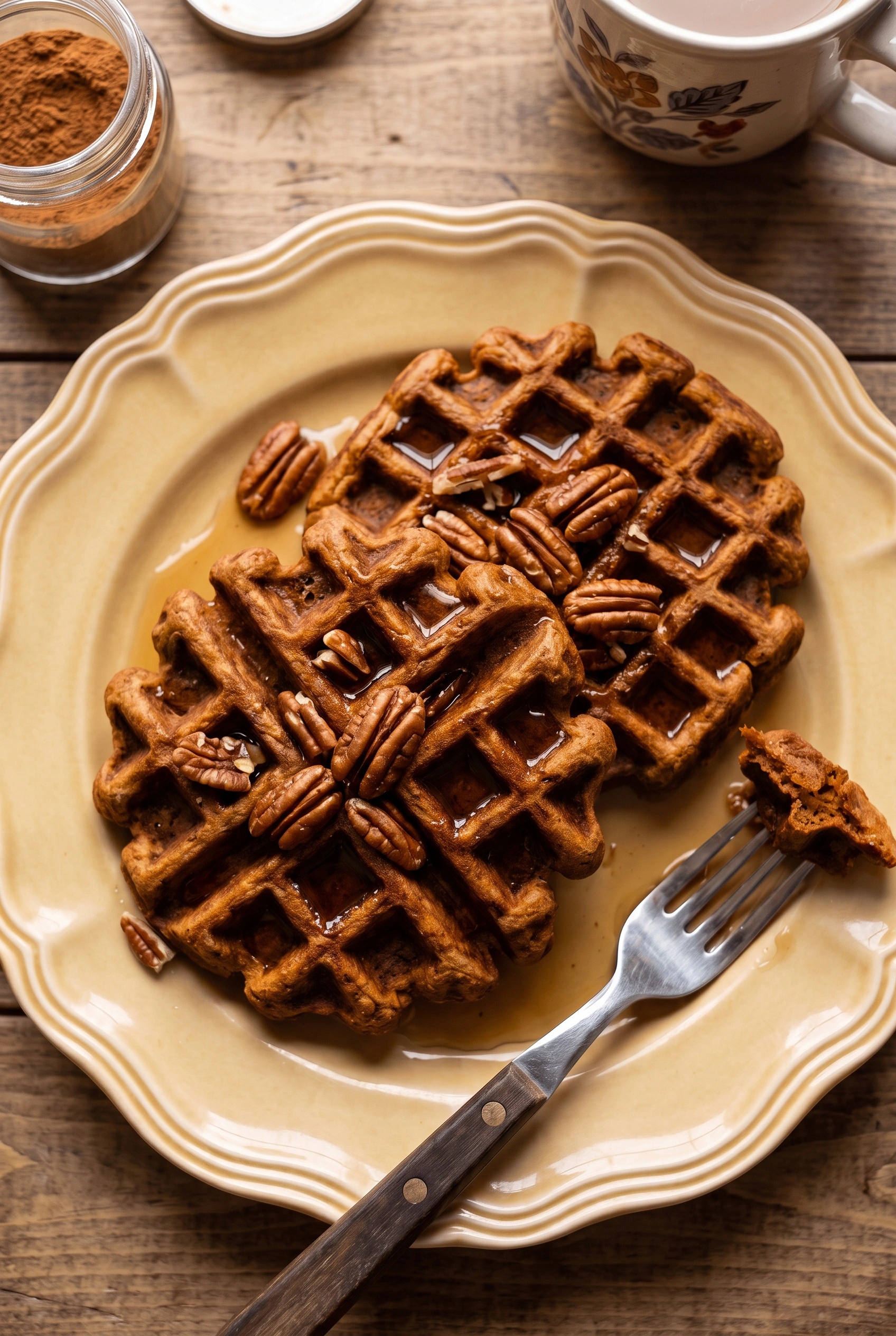 Pumpkin Spice Waffles