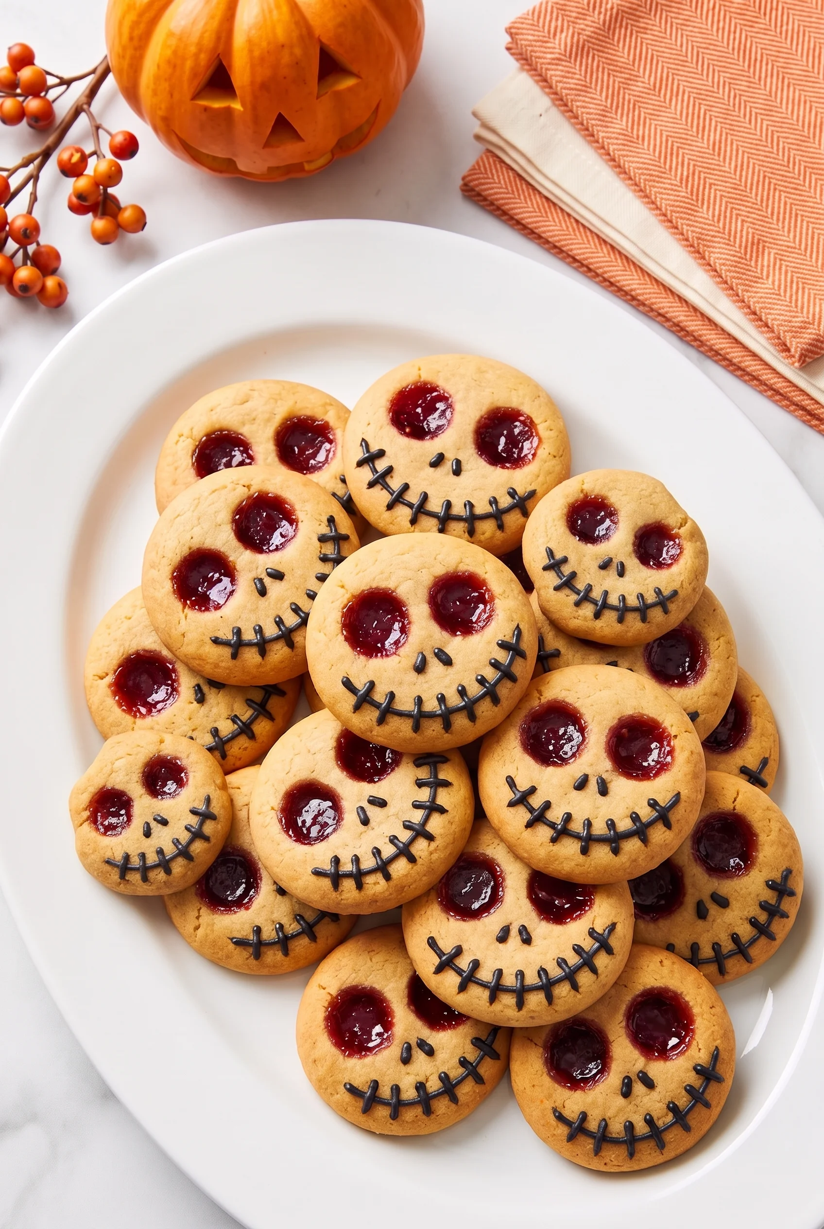 Skeleton Thumbprint Cookies