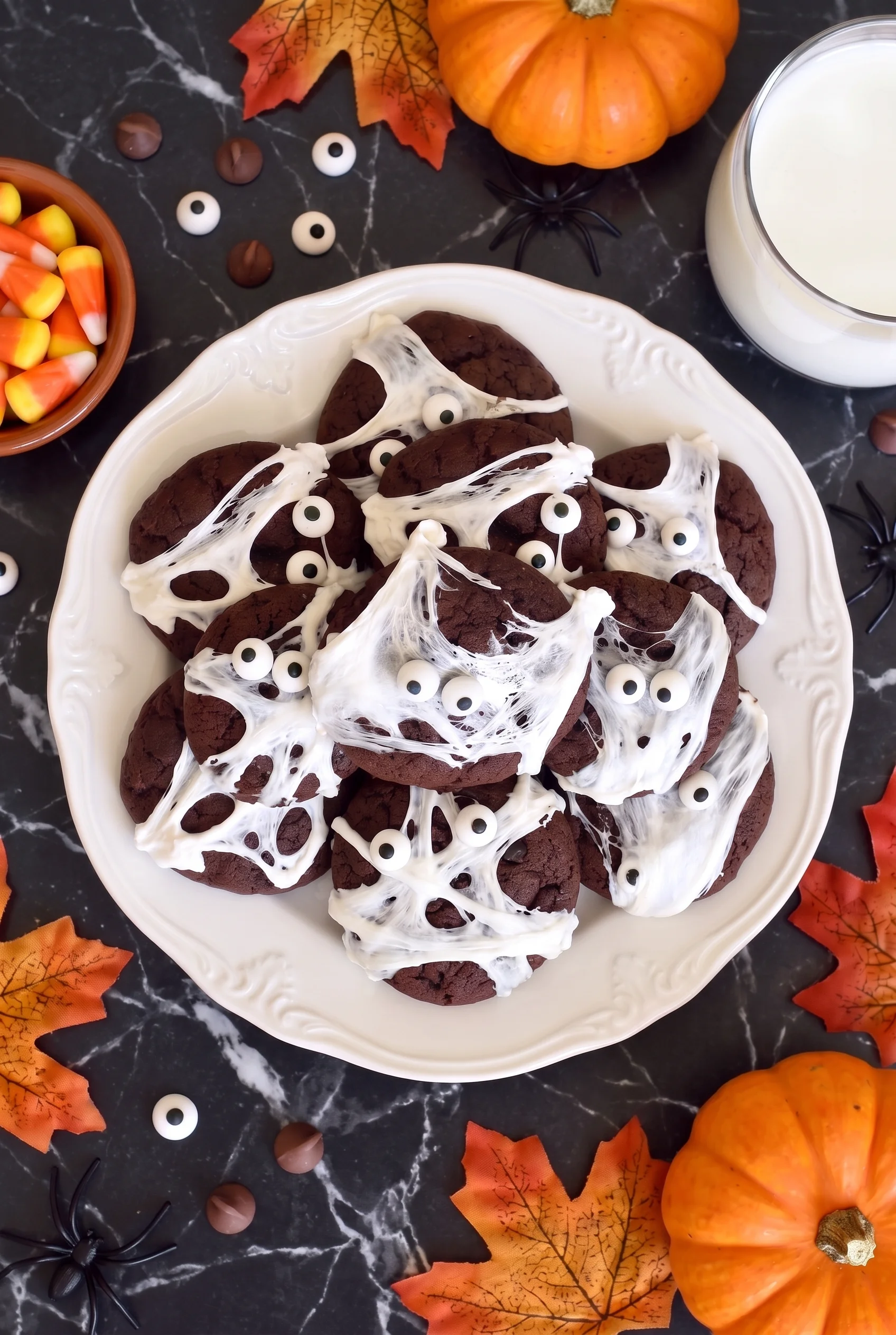 Halloween Spider Web Cookies