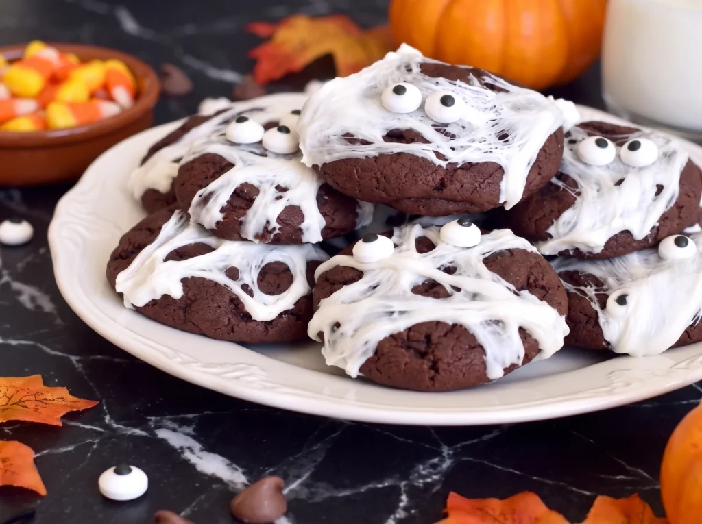 Halloween Spider Web Cookies