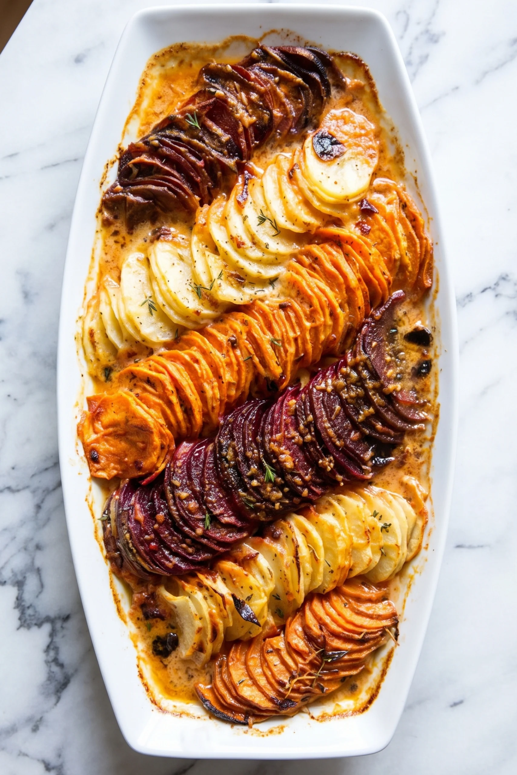 Cheesy Root Vegetable Gratin