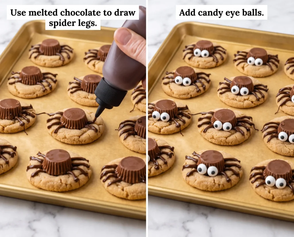 Peanut Butter Spider Cookies