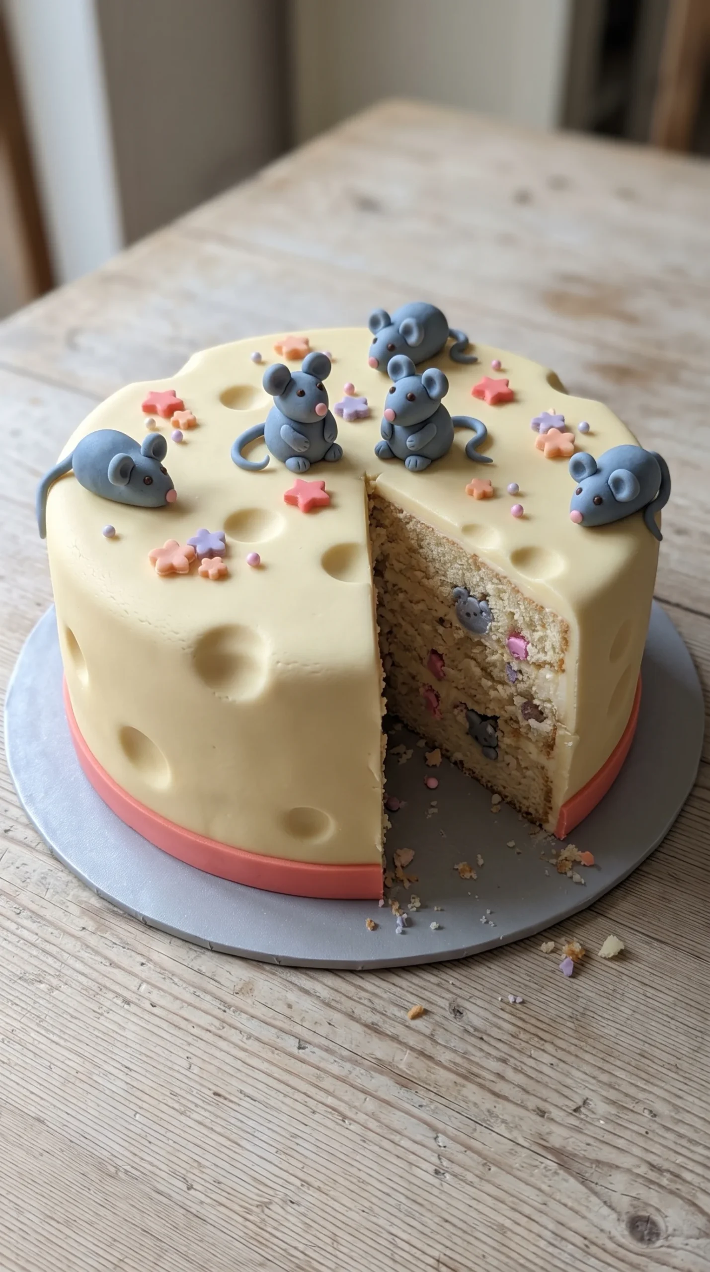 Cheese Wheel Mouse Cake